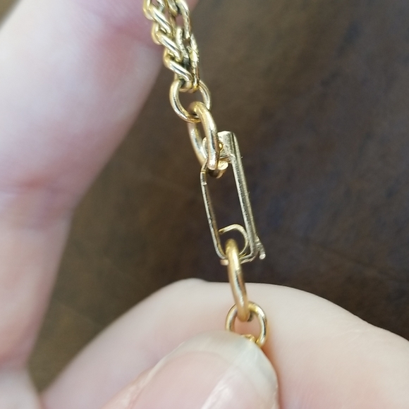 Faux Pearl Flapper Length Gold Tone Costume Double Chain Necklace 52" - Picture 4 of 6